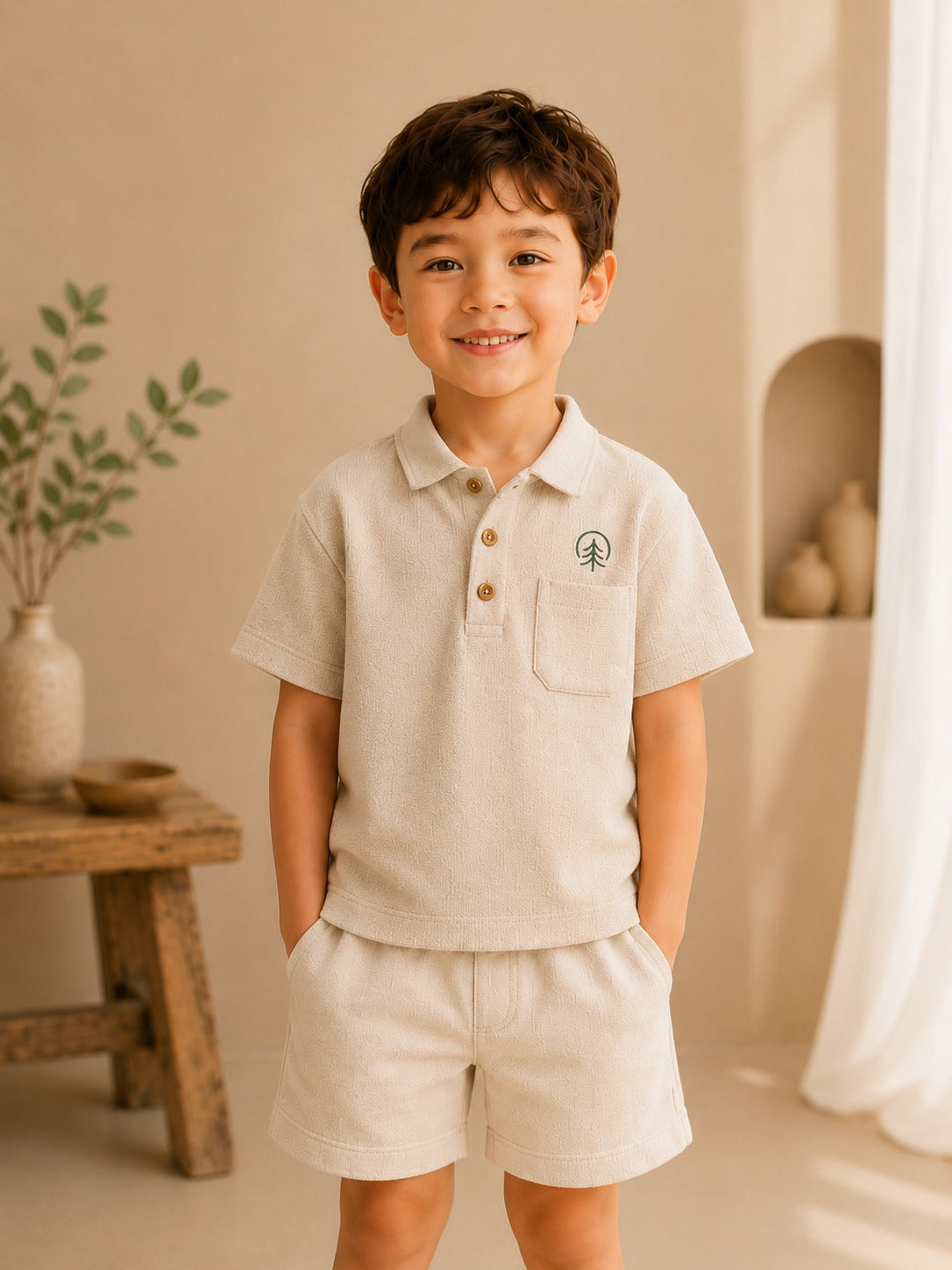 Ivory Meadow Polo Tee